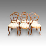 Set of 6 Victorian walnut dining chairs Now Sold