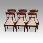 Set of 6 William IV bar back dining chairs