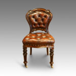 Set of 6 Victorian leather chairs - Image 3