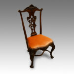 Set of 8 Antique dining chairs - Image 3