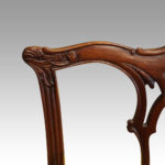 Set of 8 Chippendale mahogany dining chairs - Image 7