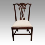 Set of 8 Chippendale mahogany dining chairs - Image 3