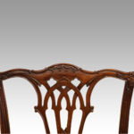 Set of 8 Chippendale mahogany dining chairs - Image 4