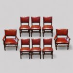 Set of 8 Cromwellian style dining chairs