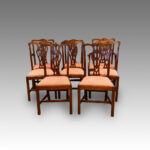 Set of 8 Edwardian Chippendale style chairs Now Sold
