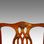 Set of 8 Edwardian Chippendale style chairs Now Sold - Image 5