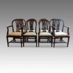 Set of 8 mahogany Wheatsheaf dining chairs