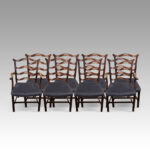 Set of 8 Edwardian ladderback dining chairs
