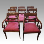 Set of 8 Regency mahogany dining chairs