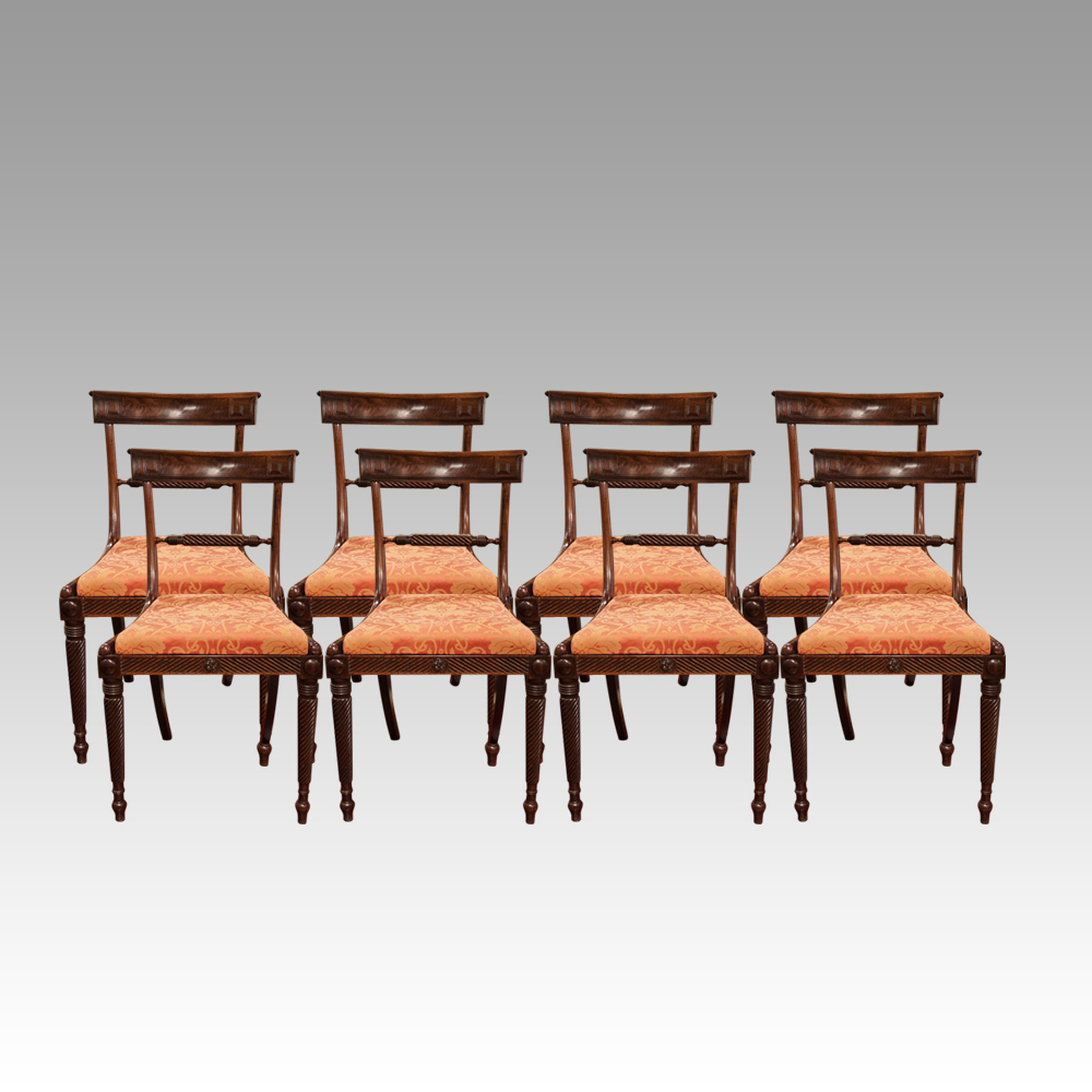 Set-of-8-Regency-mahogany-dining-chairs-2.jpg Set of 8 Regency mahogany dining chairs - Image 1