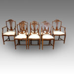 Set of 8 Shield back mahogany dining chairs