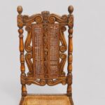 Set of 8 Victorian walnut Crown top chairs - Image 4