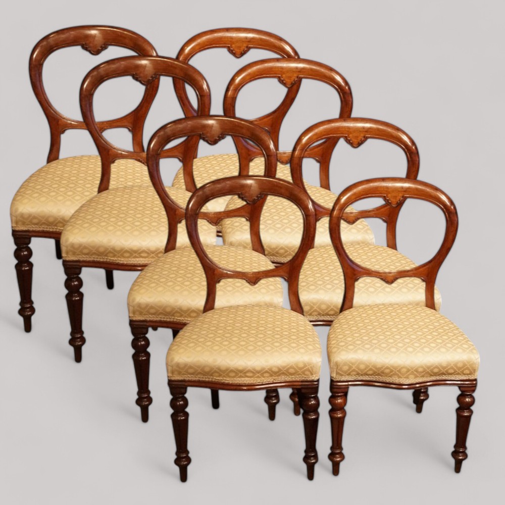 Set-of-8-Victorian-balloon-back-dining-chairs-1.jpg Set of 8 Victorian balloon back dining chairs - Image 1