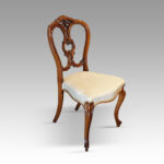 Set of 8 Victorian walnut dining chairs - Image 2
