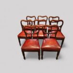Set of 8 mahogany George IV dining chairs