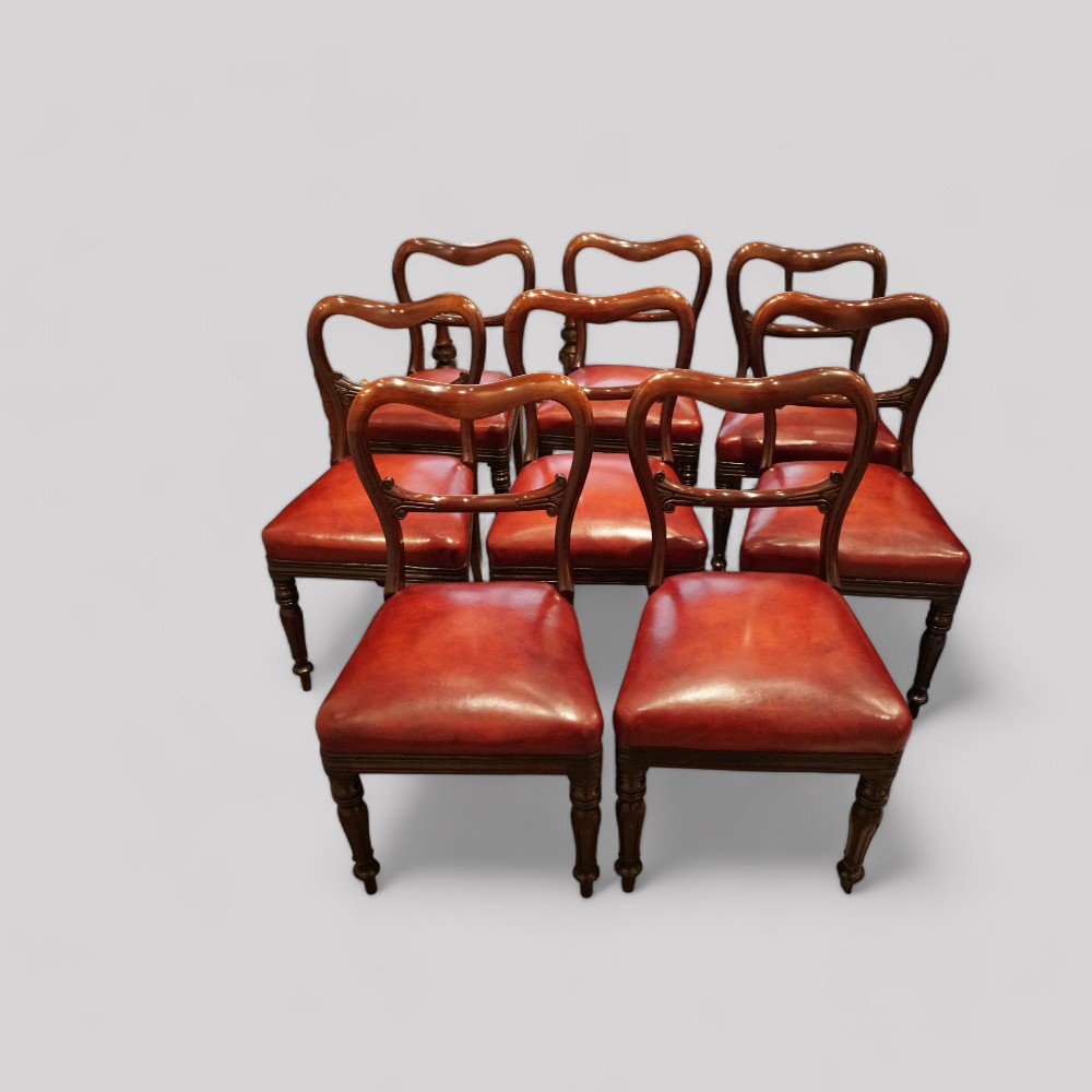 Set-of-8-mahogany-George-IV-chairs.jpg Set of 8 mahogany George IV dining chairs - Image 1