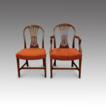 Set of 8 Edwardian mahogany Hepplewhite dining chairs - Image 2