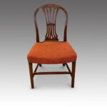 Set of 8 Edwardian mahogany Hepplewhite dining chairs - Image 7
