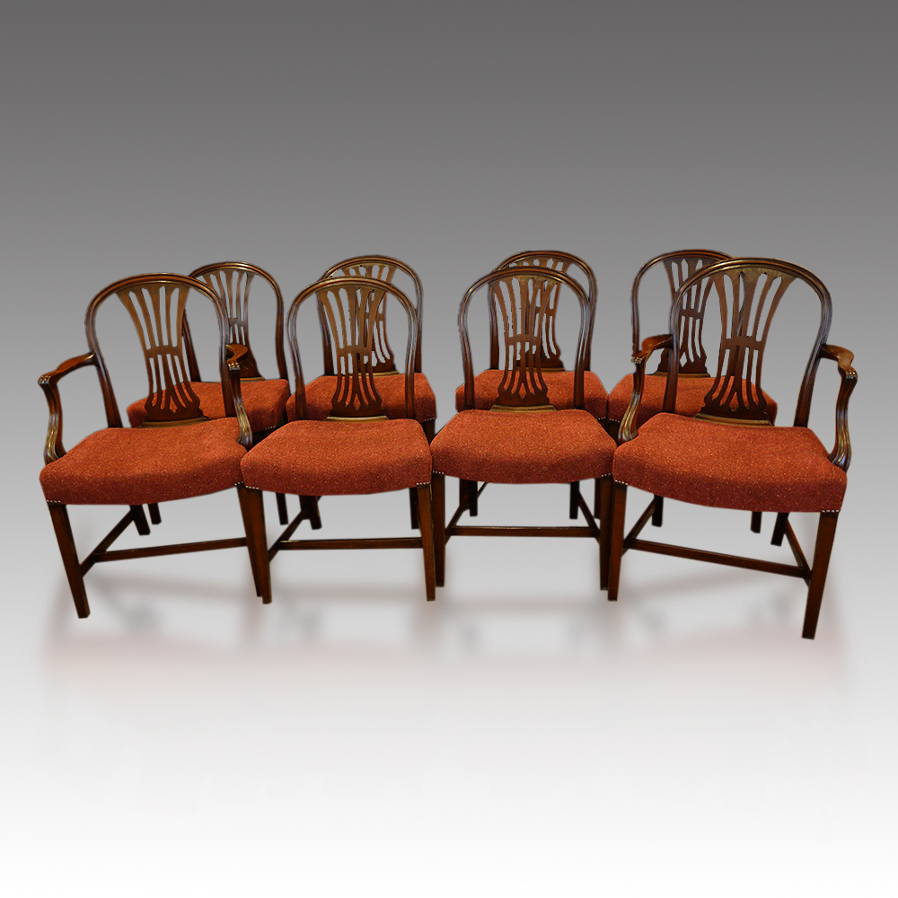 Set-of-8-mahogany-Hepplewhite-dining-chairs.jpg Set of 8 Edwardian mahogany Hepplewhite dining chairs - Image 1