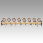 Set of 8 shield back dining chairs