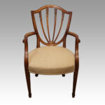 Set of 8 shield back dining chairs - Image 2