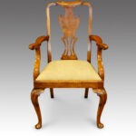 Set of 8 Edwardian walnut dining chairs - Image 2