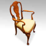Set of 8 Edwardian walnut dining chairs - Image 15