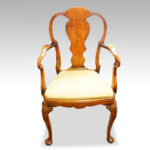 Set of 8 Edwardian walnut dining chairs - Image 18