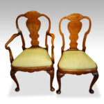 Set of 8 Edwardian walnut dining chairs - Image 3