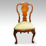 Set of 8 Edwardian walnut dining chairs - Image 12