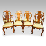 Set of 8 Edwardian walnut dining chairs - Image 11