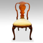 Set of 8 Edwardian walnut dining chairs - Image 2