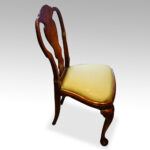 Set of 8 Edwardian walnut dining chairs - Image 4