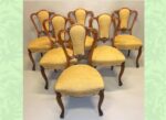 Fine Set of 6 Victorian Walnut Cabriole Leg Dining Chairs NOW SOLD