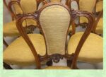 Fine Set of 6 Victorian Walnut Cabriole Leg Dining Chairs NOW SOLD - Image 4