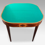 Sheraton inlaid mahogany card table - Image 5
