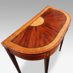 Sheraton inlaid mahogany card table - Image 2