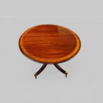 Sheraton style mahogany oval extending dining table - Image 6
