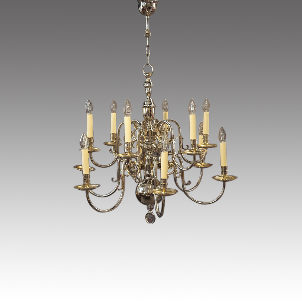 Silver-plated-chandelier.jpg Silver plated chandelier - Image 1