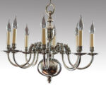 Georgian style silver plated chandelier