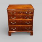 Small 19thc mahogany brushing slide chest