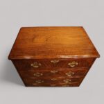 Small George II walnut secretaire chest - Image 6