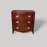 Small Georgian mahogany bow chest - Image 8