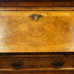 Antique walnut bureau bookcase - Image 9
