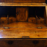 Antique walnut bureau bookcase - Image 8