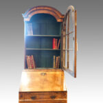 Antique walnut bureau bookcase - Image 2