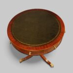 Small George VI mahogany drum table - Image 5