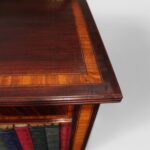Tall Edwardian inlaid open bookcase - Image 9