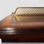 Tall Edwardian inlaid open bookcase - Image 8
