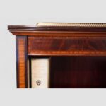 Tall Edwardian inlaid open bookcase - Image 7